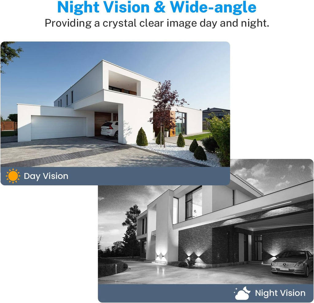 1080p Wireless Video Doorbell Camera, Battery Powered, AI Human and Motion Detection, 2 Way Talk, Night Vision, Cloud Storage (Sold Separately), 2.4G WiFi Only, Indoor/Outdoor Surveillance