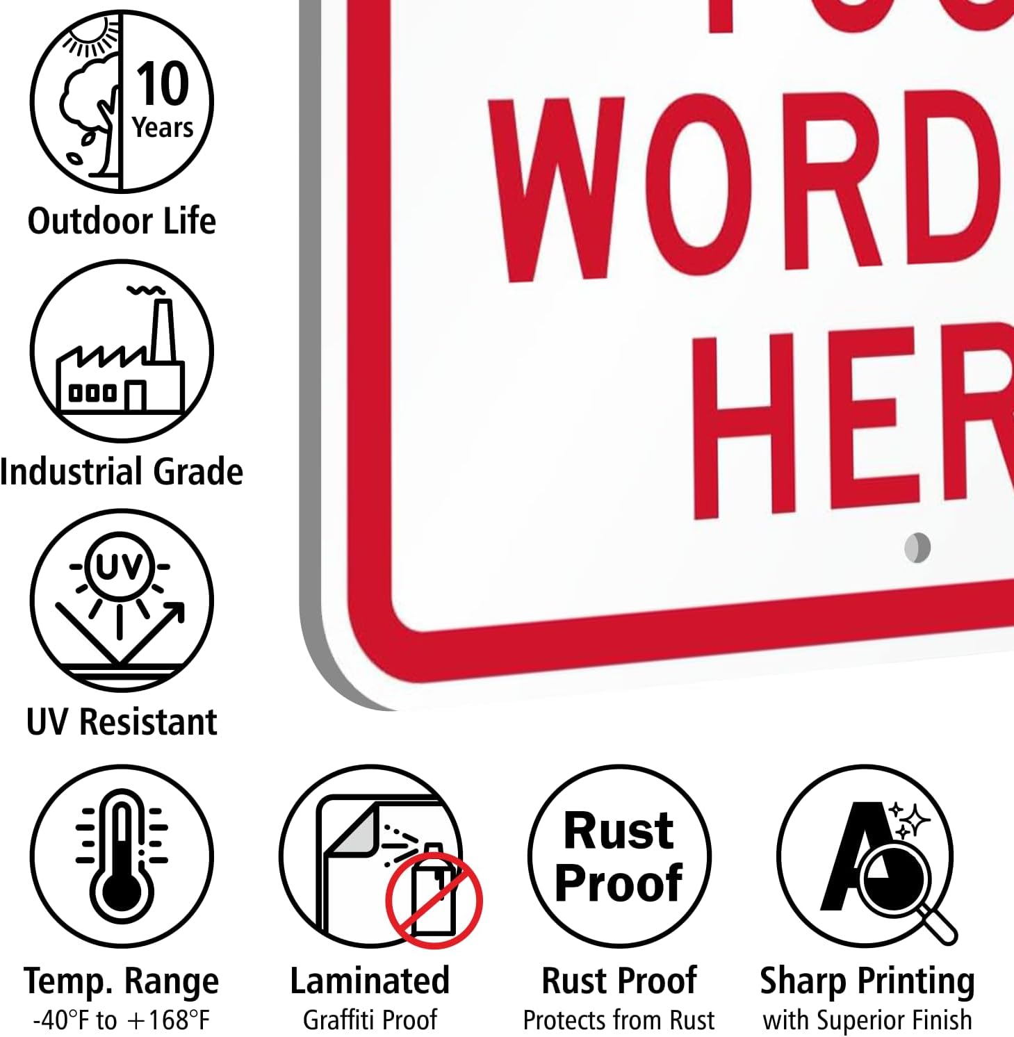 SmartSign 24 x 18 inch Custom “Reserved Parking” Metal Sign - Add Text, 80 mil Laminated Rustproof Aluminum, Red and White, Made in USA