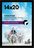 Americanflat 14x20 Picture Frame with Polished Plexiglass - Signature Collection - Gallery-Style Frames Made of Engineered Wood - Photo Frame for Wall Display - Black