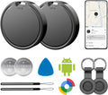 Air Tags for Android,Air Tags-2 Pack Android,Air Tracker Tags with 2 Case,2 Year Battery Life,Google Find Trackers for Google'S Find Hub App,IP65 Waterproof Luggage Tracker Tags for Keys,Suitcases