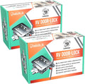 LATCH.IT Chrome RV Door Latch | 2 Keyed Alike RV Door Locks for Travel Trailers | 100% Metal Camper Door Lock w/ 4 Keys | Easy-to-Install & Fits Most!