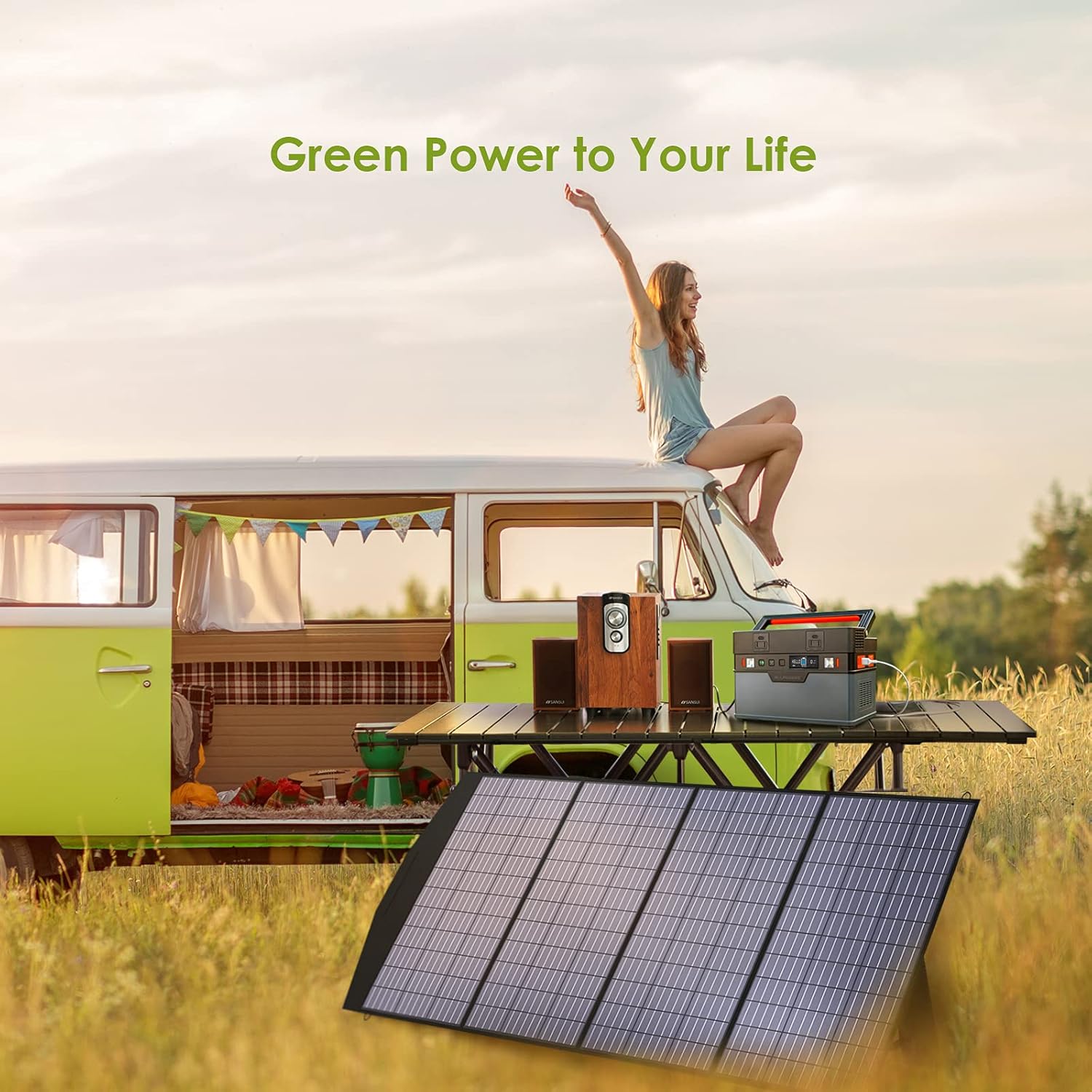 ALLPOWERS SP033 200W Portable Solar Panel Foldable, 23% High Efficiency Solar Charger with MC4 Connectors for Power Station, RV, Camping, Home Use, Compact Folding Solar Panel（SP033-200W