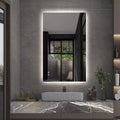 Niccy Led Mirror for Bathroom, 32"x20" Frameless Backlit Mirror for Wall Lighted Mirror with Bedroom 3 Color, Defogger, Explosion-Proof, HD Glass and IP65 Vanity Mirror Horizontal or Vertical