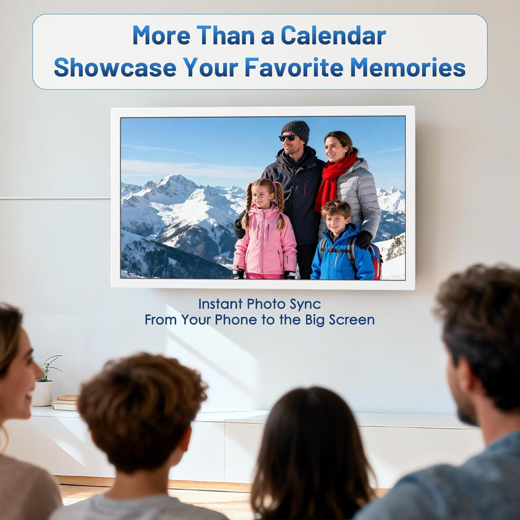 32 Inch Digital Calendar, Electronic Chore Chart, Smart Weekly and Monthly Planner 1920 * 1080P IPS Touchscreen Wall Calendar Rewards for Family Schedules, Meal Planning Gift