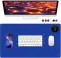 Heated Desk Pad, 23.6" x 14.2" Leather Non-Slip Warm Desk Pad, Large Mouse Mat with 3 Levels Heating & 3 Hours Auto Shut-Off, Hand and Foot Warmer for Office, Home, Navy Blue