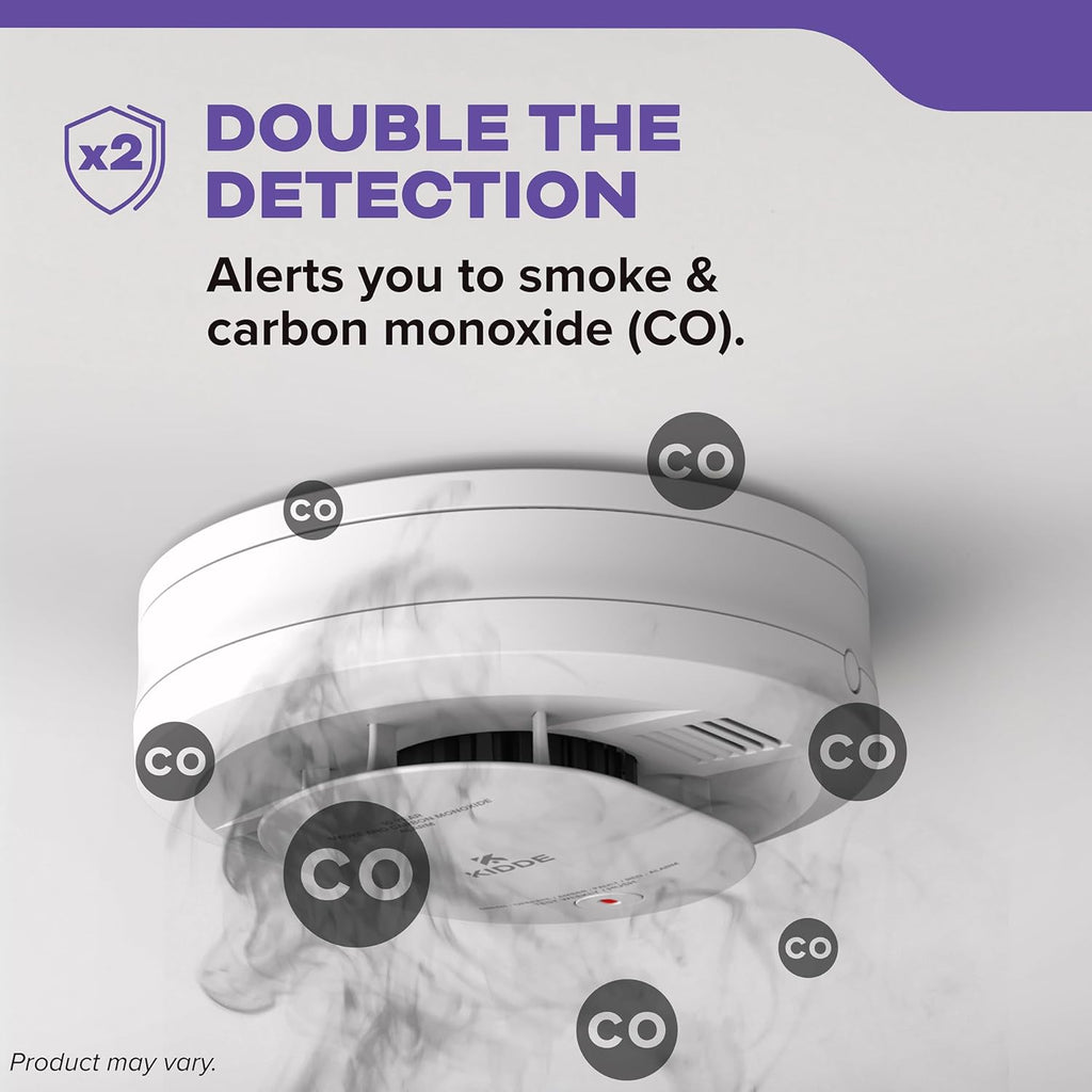 Kidde Smoke & Carbon Monoxide Detector, AA Battery Powered, LED Warning Light Indicators, 30CUDR