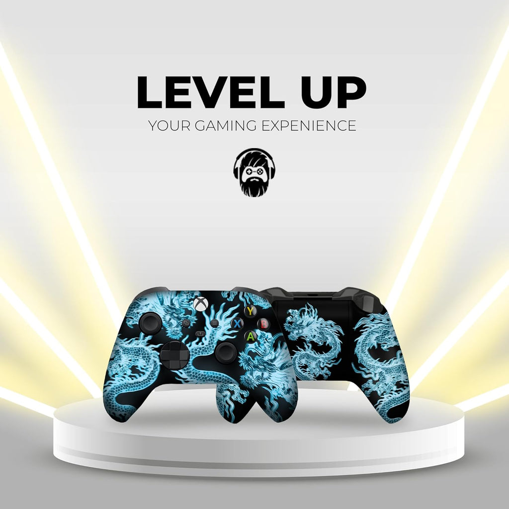 DreamController Neon Dragonns Custom X-box Controller Wireless compatible with X-box One/Series X/S Proudly Customized in USA I Permanent HYDRODIP Print(NOT JUST A SKIN)(MODDED)