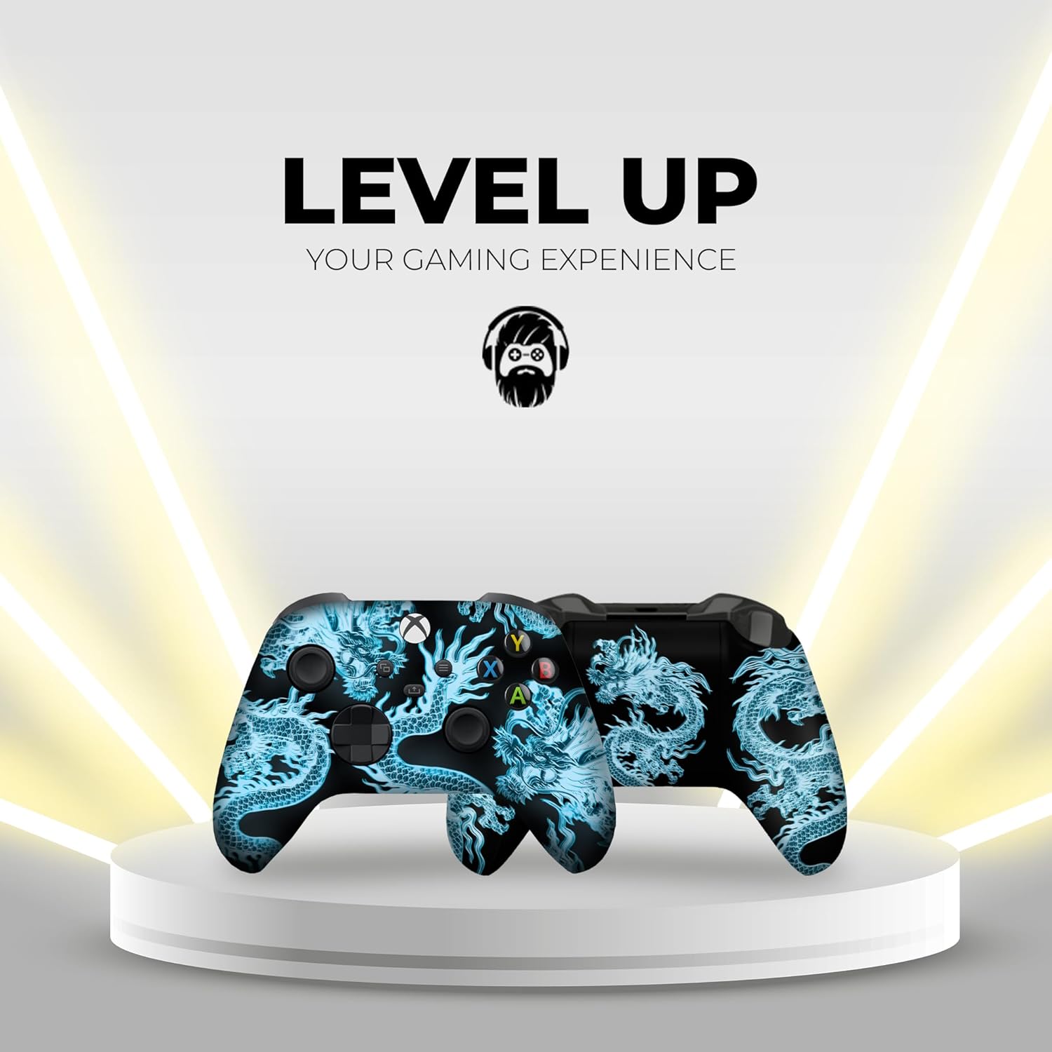 DreamController Neon Dragonns Custom X-box Controller Wireless compatible with X-box One/Series X/S Proudly Customized in USA I Permanent HYDRODIP Print(NOT JUST A SKIN)(MODDED)
