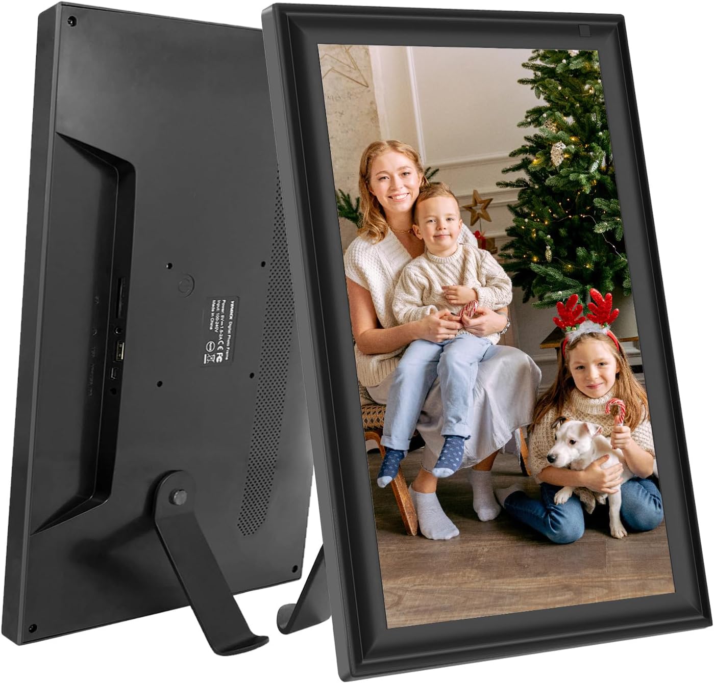 Frameo 15.6 Inch Large Digital Photo Frame, Digital Picture Frame WiFi, IPS HD Touch Screen, 32GB Storage, Photo Frame with Auto-Rotate Instant Share Photo/Video Sharing via Frameo App, Gift for Mom