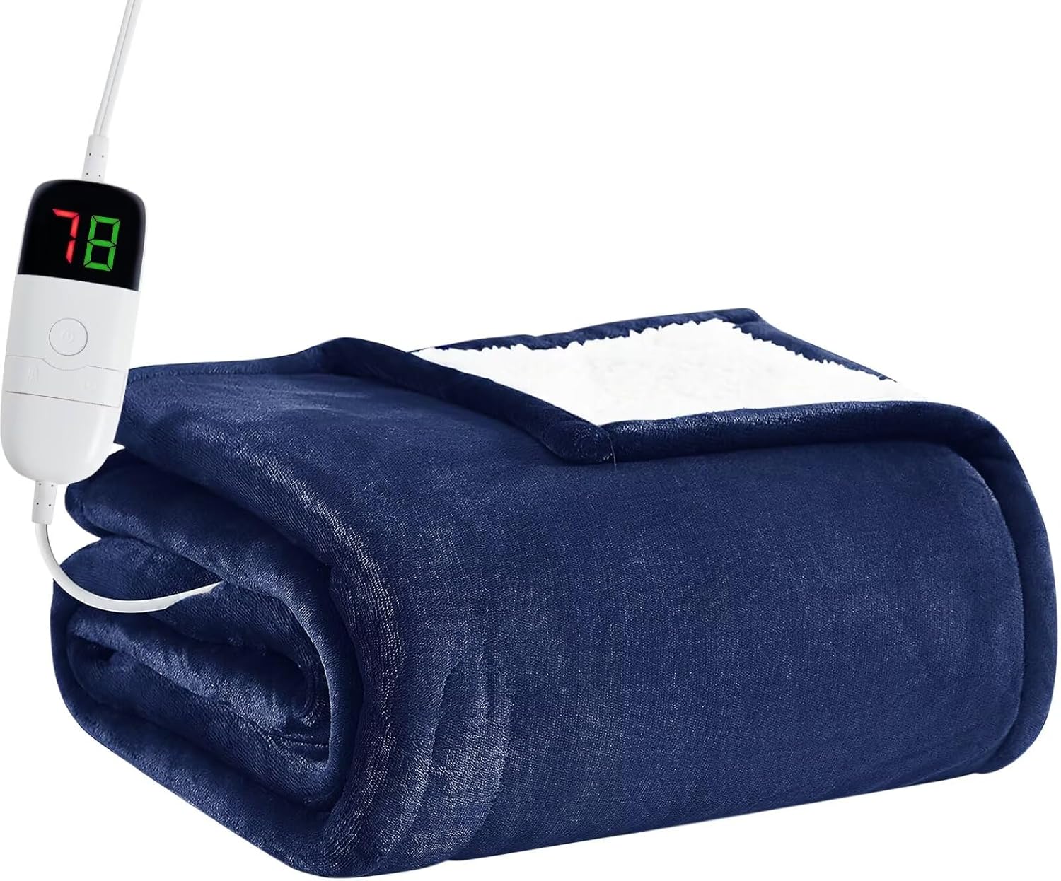 BOMOVA Heated Electric Blanket Twin - 62" x 84" Heating Blanket with 10 Heating Levels & 8 Hours Auto Off, Warm Flannel Blanket, Christmas Birthday Gifts for Women