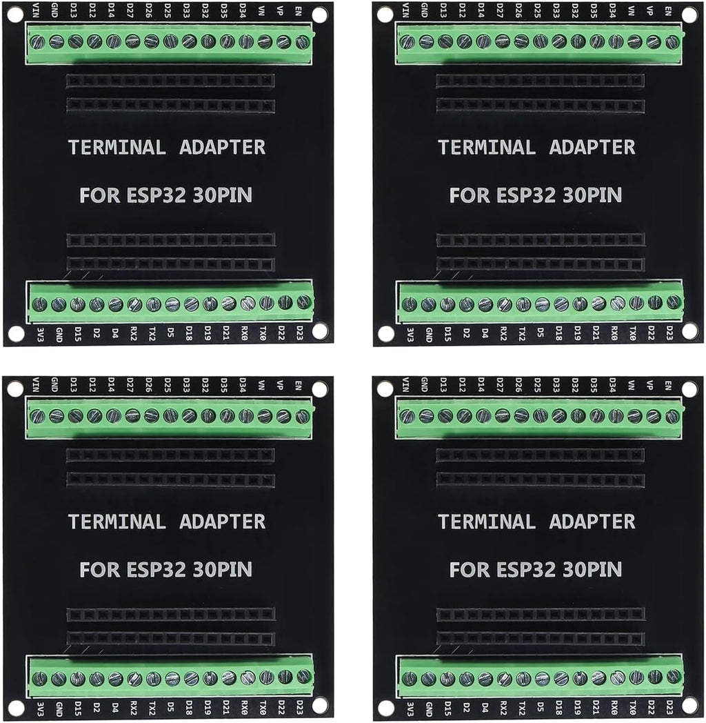4Pcs ESP32 30Pin Breakout Board GPIO 1 into Expansion Development Board Compatible with 30 Pins ESP32S ESP32 ESP-WROOM-32 Board