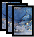 7x10 Picture Frame Set of 3, Black Frame for 7 x 10 Inch Picture Poster Photo, Light Weight and High Transparent 7 by 10 Frame for Wall - 3 Pack/Black/7"x10"