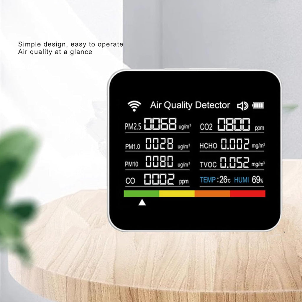 14 in 1 Smart Air Quality Monitor, PM2.5 Air Quality Tester with APP Connection for Home Office Travel