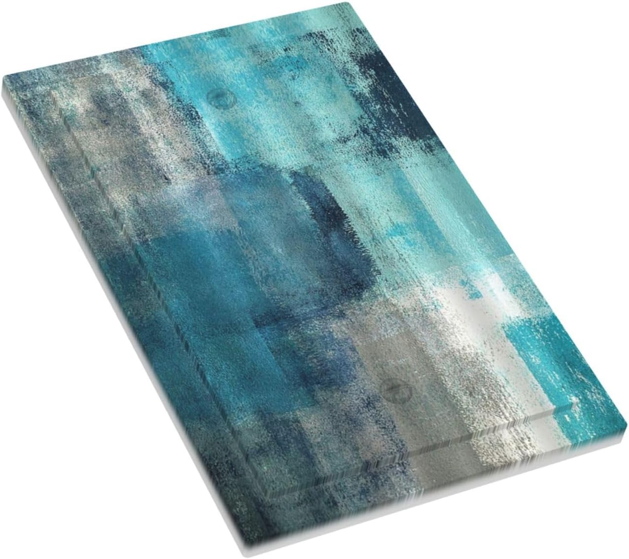 Light Switch Cover Plate Teal Blue Modern Geometric Abstract Turquoise Green 1 Gang No Device Blank Electrical Wall Plates Faceplate Decorative Switch Plate for living Room Bedroom Decor