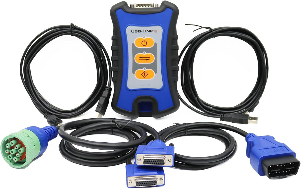 for Nexiq USB Link 3 Wired Edition Universal Truck Excavator Diagnostic Scanner Repair Info Database Plug & Play for Heavy Duty Diesel Engine Code Reader Tool (Nexiq3 Support Ben-dixX with Laptop)