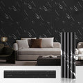OUZUGIE WPC Acoustic Slat Wall Paneling, 8-Pack 114 x 6 Inches 3D Wall Panels for Interior Wall Decor,Living Room,TV Background,Study Room,Office Spaces,Bedroom,High Grille (Black Marble-1)
