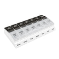 EZY DOSE Weekly (7-Day) Daily AM/PM Pill Case, Medicine Planner, Vitamin Organizer, Supplement Container, Small Pop-out Compartments, Designed for Travel, 2 Times a Day, Black and Clear Lids