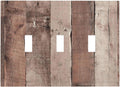 Decorative Switch Plates Retro Wood Brown Farmhouse Barn Wooden 3 Gang Wall Plate Triple Toggle Light Switch Cover Faceplate Electrical Wall Panels for Farmhouse Cabin Decor