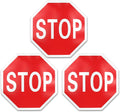 3 Pack Large Stop Signs, 30 x 30 Inches Street Road Sign, UV Protected and Weather Resistant, Octagon Rust Free Aluminum Sign, 2 Pre-drilled Holes