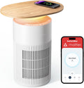 SwitchBot 4 in 1 Air Purifiers Table with Matter, Up to 3620 ft², H13 HEPA Pet Filter, Wireless Charging, Washable Pre-filter, 10 RGB Colors, Work with Apple Home, Google Home, HomeAssistant