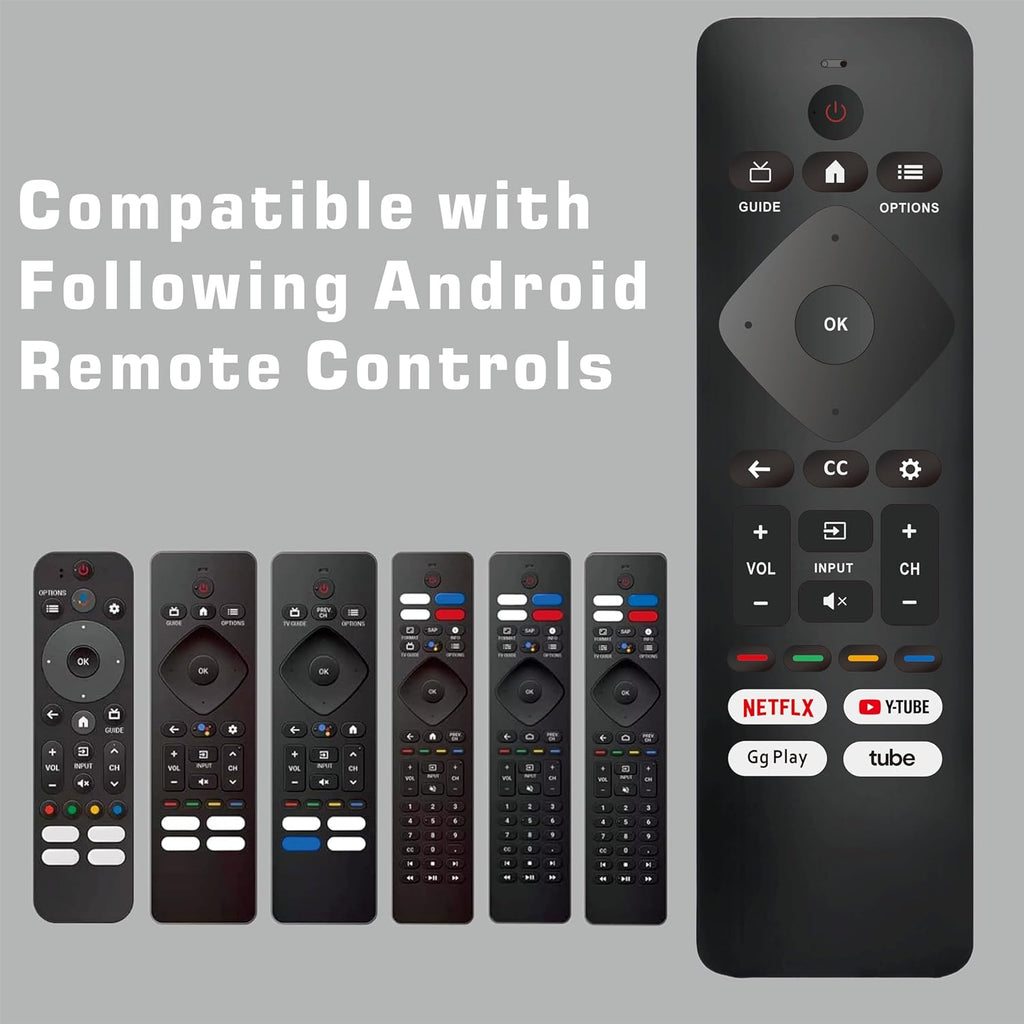Universal Remote Control Replacement for Philips Smart TV – No Voice Function, Universal for All Philips Android/Google 4K TVs Smart TV Models (43PUL7652)
