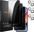 3+3 Pack Privacy Screen Protector for iPhone 14 6.1-Inch with 3 Pack Camera Lens Protector, Anti Spy Tempered Glass Film 9H Hardness Bubble Free Case Friendly