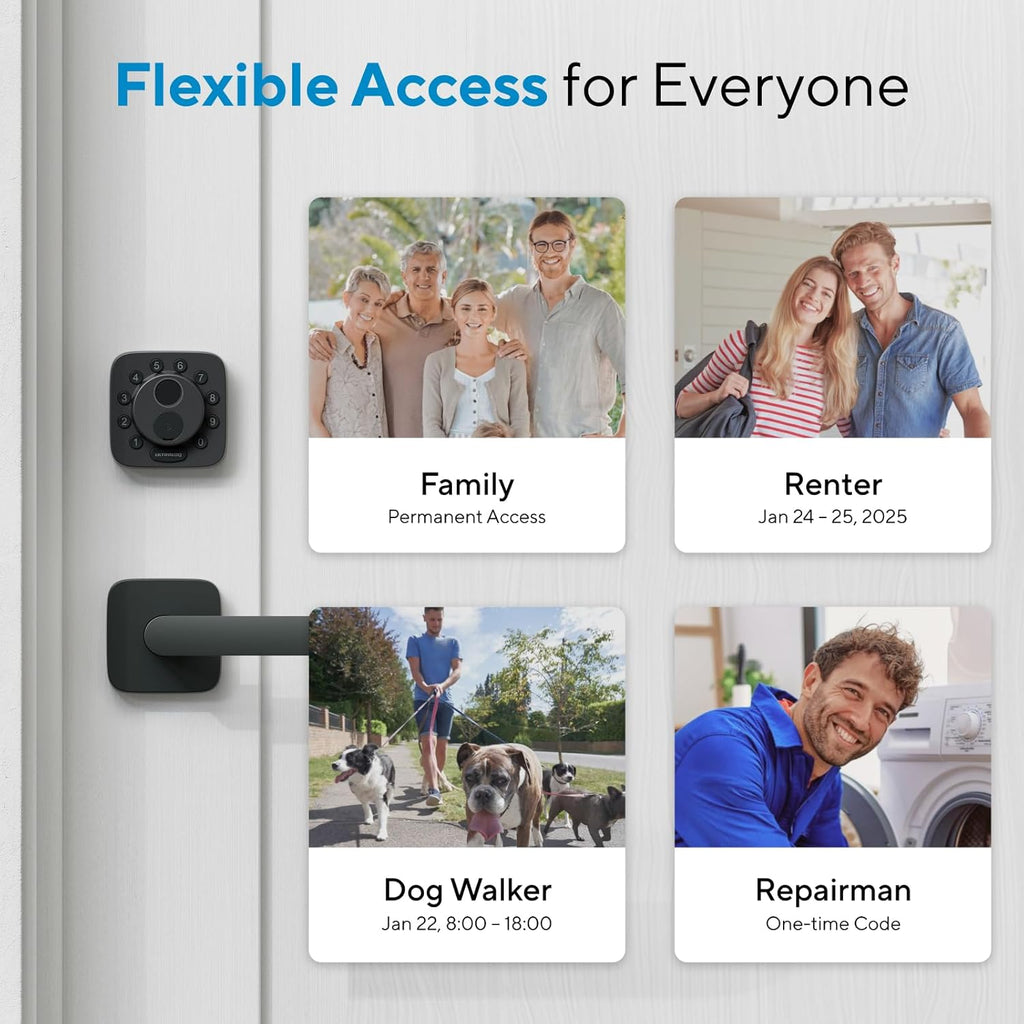 ULTRALOQ Bolt Smart Lock, Built-in Wi-Fi, Matter Over Thread, Works with Apple Home, Alexa, Google, 7-in-1 Keyless Entry Deadbolt with Fingerprint ID, App, Keypad, Remote Control, 18 Months Battery