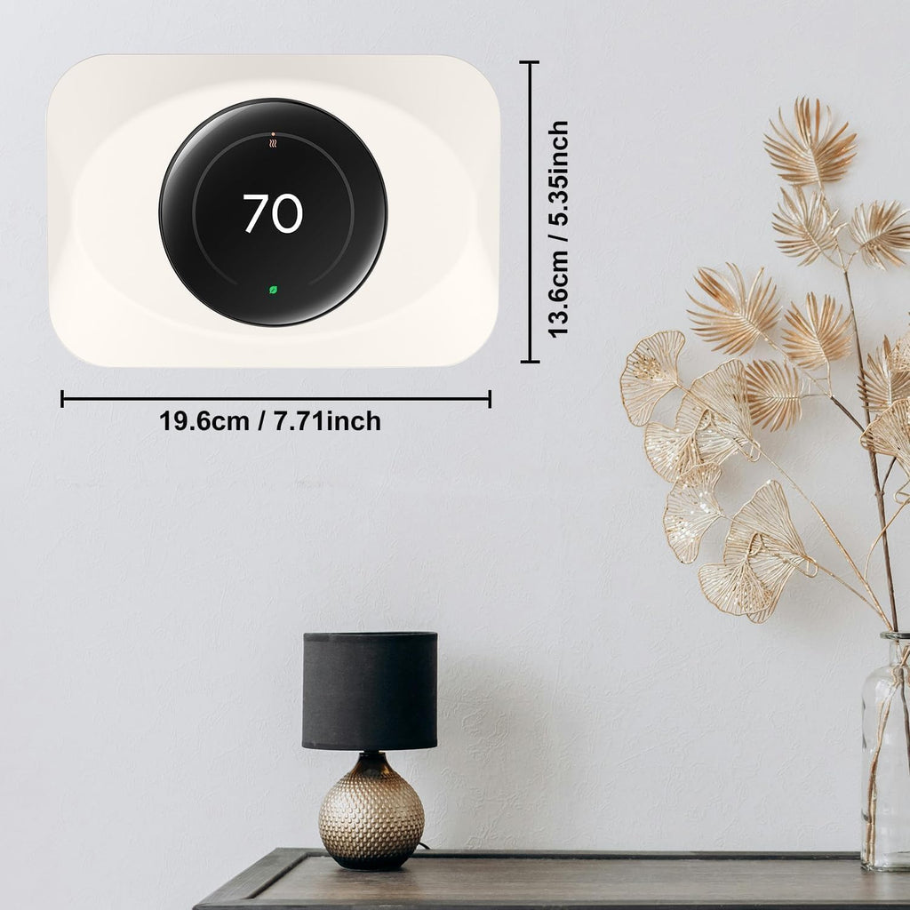 Nest Thermostat Wall Plate Cover Replacement Compatible with Google Nest Learning Thermostat (4th Gen), Practical Nest Learning Thermostat 4 Trim Kit, Snap fit Design (Biege, 2 Packs)
