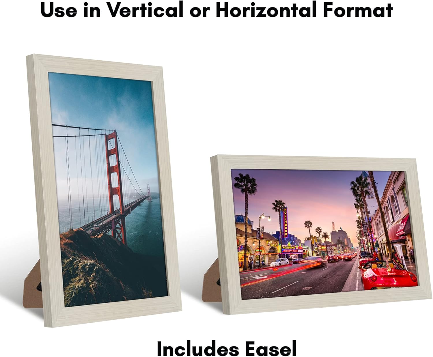 Americanflat 8x12 Picture Frame with Shatter-Resistant Glass - Signature Collection - Gallery-Style Frames Made of Engineered Wood - Photo Frame for Tabletop and Wall Display - Light Wood