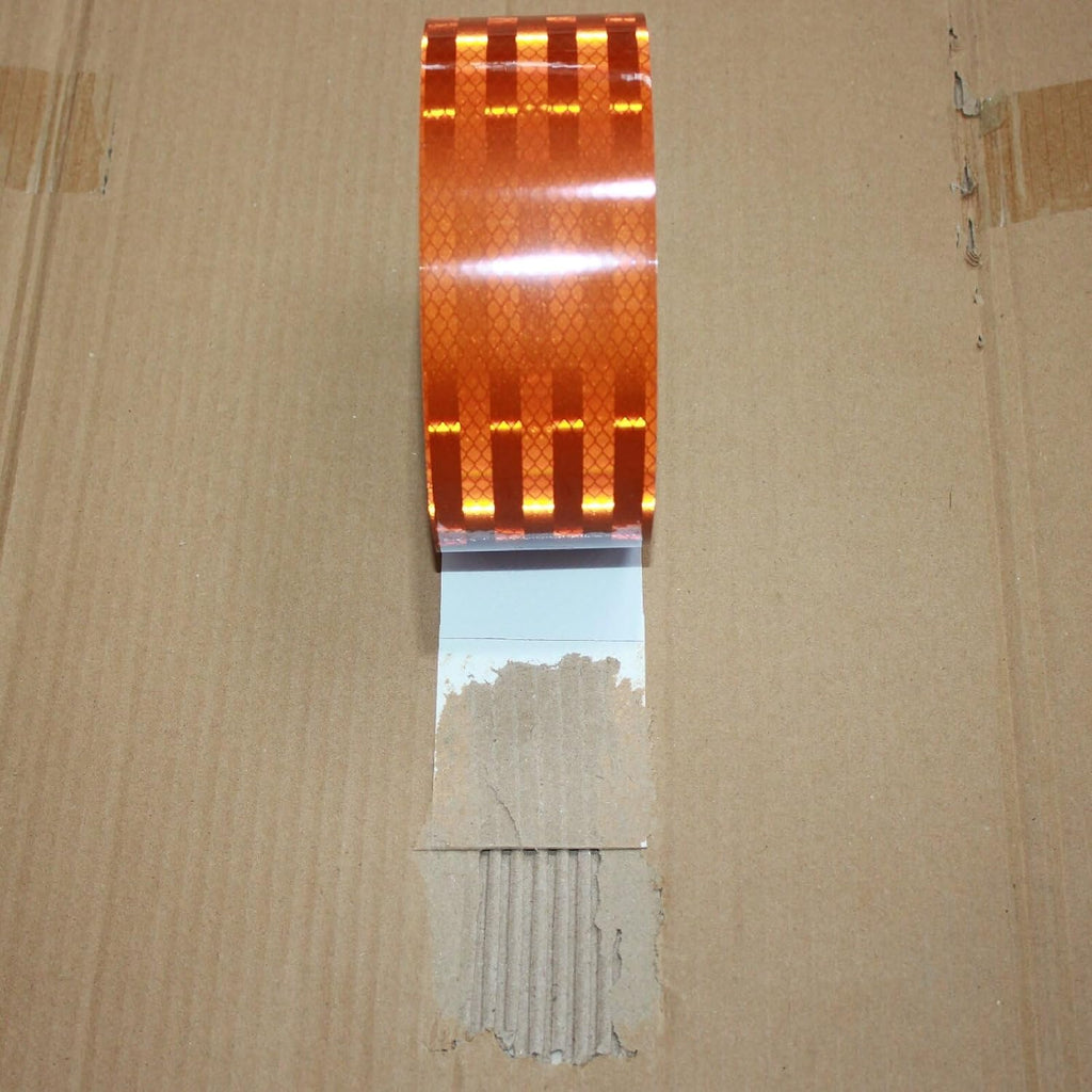 Non Fading Brown Reflective Tape Outdoor Waterproof 2 inch, High Visibility Warning Industrial Marking Tape,Safety Stickers (68 feet)