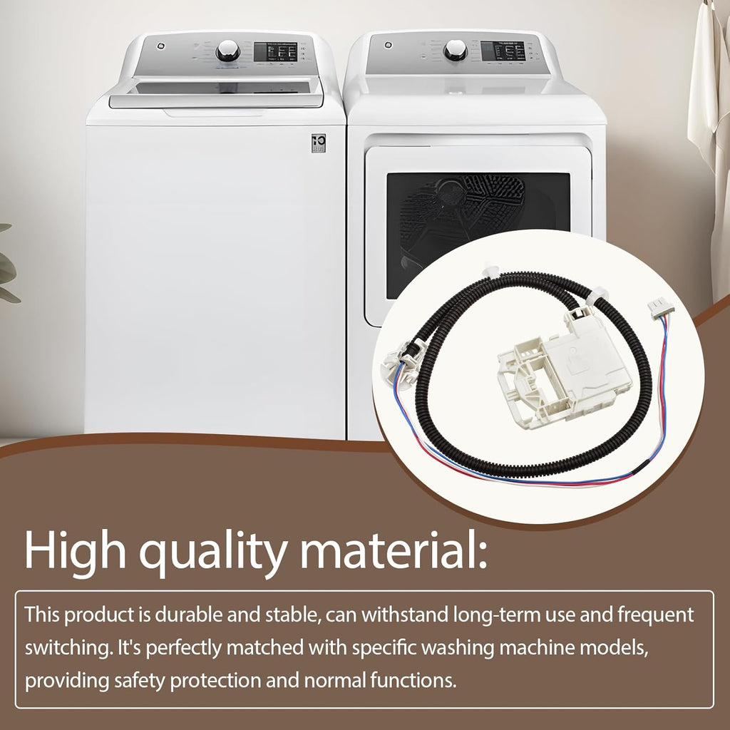 290D3070P002 Washer Lid Lock Switch Washing Machine Lock Assembly Compatible with Ge Washer ETW485ASW0WB GTW325ASW0WW GTW385ASW0WS GTW485ASW0WB