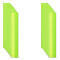 Non Fading Fluorescent Yellow Reflective Stickers 1 inch X 6 inch, Outdoor Waterproof High Visibility Safety Adhesive Reflector (20 Pcs)
