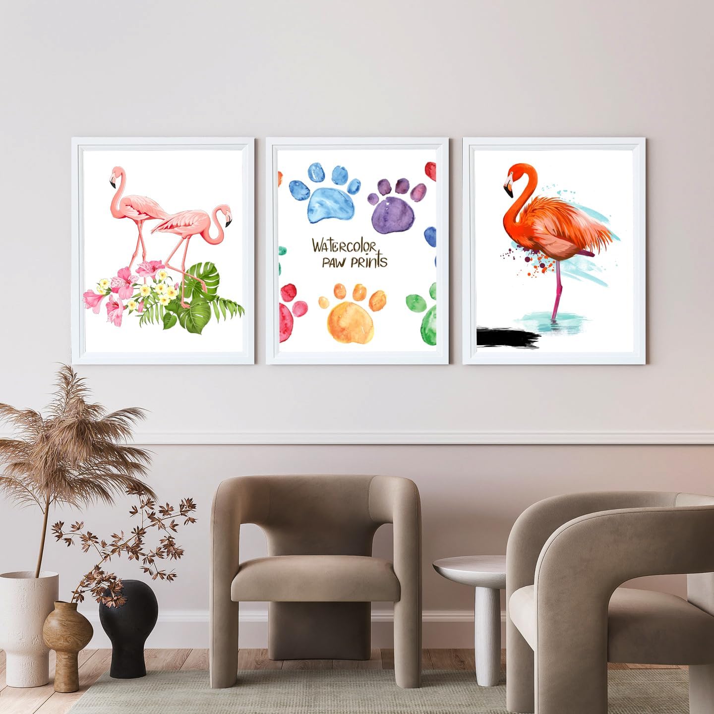 KTKDE 8x8 Picture Frame Set of 5, White Wooden frames, Wall Hanging for Tapletop Display, Best Square Photo Frame Studio Gallery for Photos, Posters & Art Prints