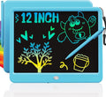 TEKFUN LCD Writing Tablet for Kids Boys Toys, 12 Inch Erasable Doodle Board Colorful Doodle Pad, Mess Free Coloring Board Games Toys Gifts for Toddlers Boys Adults (Blue)