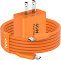 iPhone 17 Pro Max Charger Fast Charging, 40W USB C iPhone 17 Fast Charger Block with 10 FT Long Type C to C Charging Cable Cord for iPhone 17/17 Pro Max/17 Pro/Air/16/16 Pro Max/15/15 Pro Max, Orange
