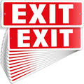 iSYFIX Exit Sign – 12 Pack 12x4 Inch – 100% Rust Free .040 Aluminum Signs, Laminated for Ultimate UV, Weather, Scratch, Water and Fade Resistance, Indoor and Outdoor, Exit Signs for Exterior.