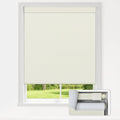 LazBlinds No Drill Blinds for Indoor Windows, Blackout Roller Shades, Cordless Window Blackout Blinds, Thermal Insulated Fabric UV Protection for Home and Office, 23" W x 72" H, Cream