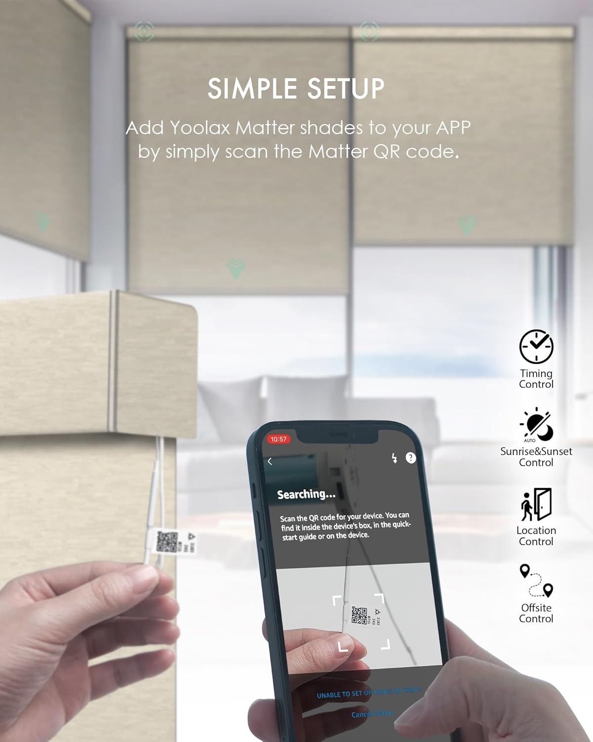 Yoolax Smart Blinds, Motorized Matter Roller Shades Light Filtering Automatic Blinds for Windows Motorized Shades Compatible with Alexa, Google Home, Homekit(Half Shading Jacquard Coffee)