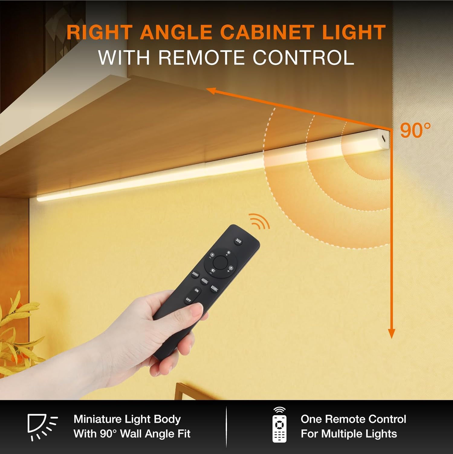 Under Cabinet Lights Remote Control,4 Pack Magnetic Rechargeable Light bar,Under Cabinet Lighting Wireless,Ceiling and Under Counter Lights for Kitchen,Wardrobe,Shelf (White, 20 CM)