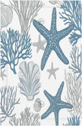 Blue Starfish Nautical Beach Conch Coastal Coral Shell Light Switch Cover Plate 1 Gang No Device Blank Electrical Wall Plates Faceplate Decorative Switch Plate For Kids Room Bathroom Decor