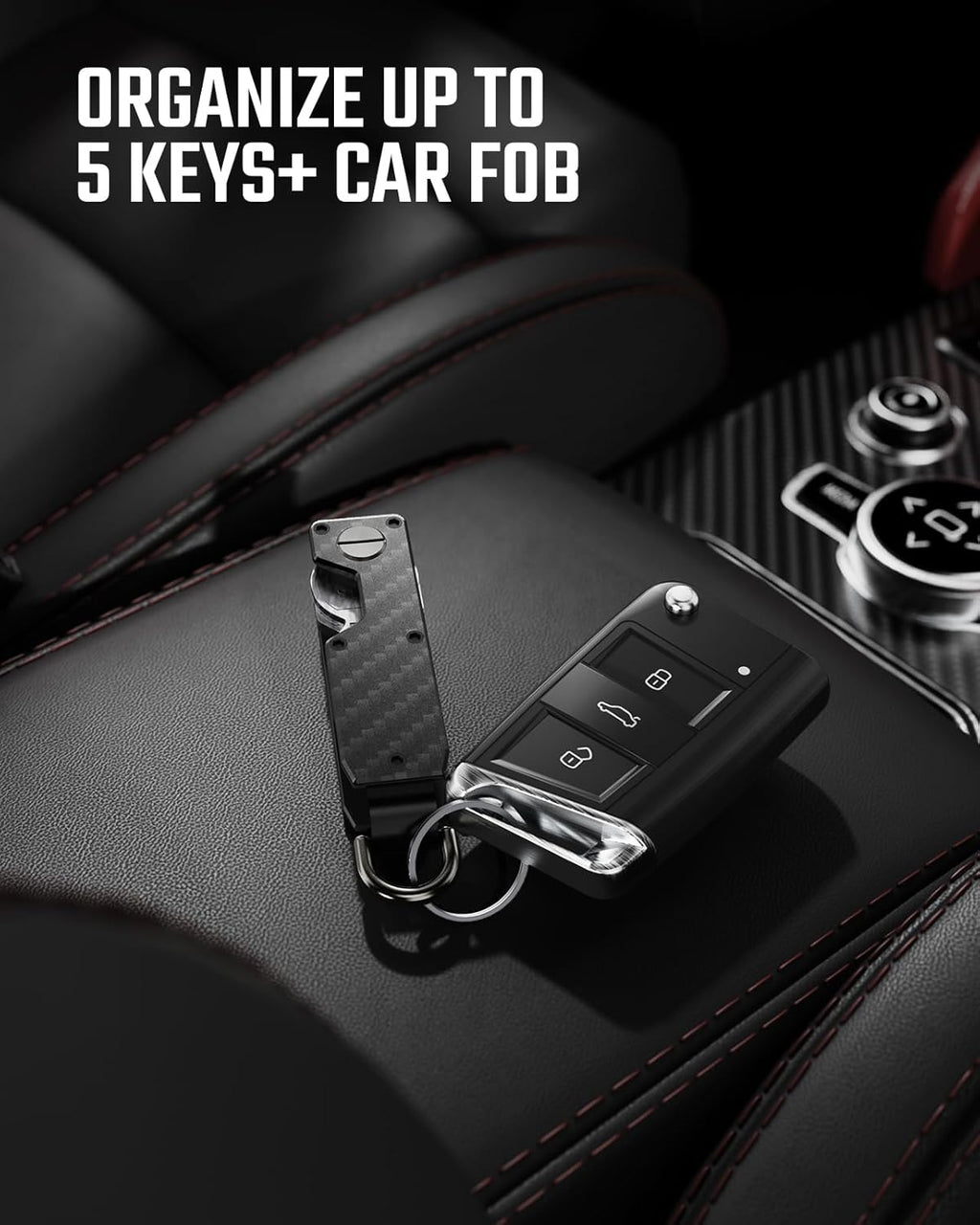 Key Organizer for Men Compact Key Holder Minimalist Key Case Metal Key Chain Key Holder for Keychain Secures 2-5 Keys