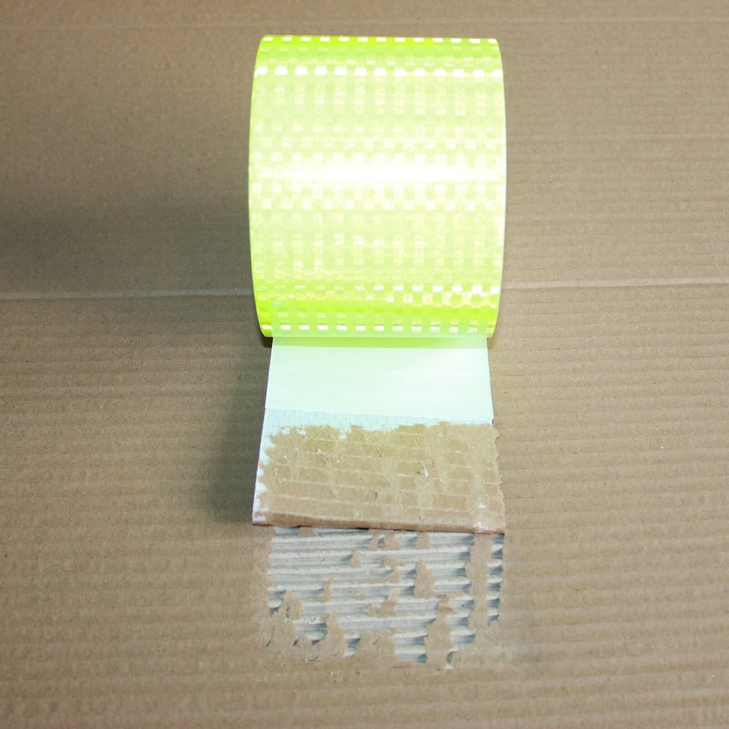 Fluorescent Green Reflective Tape 4 inch Wide, Outdoor Waterproof Safety Adhesive Stickers, High Visibility Industrial Marking Tape (168 feet)