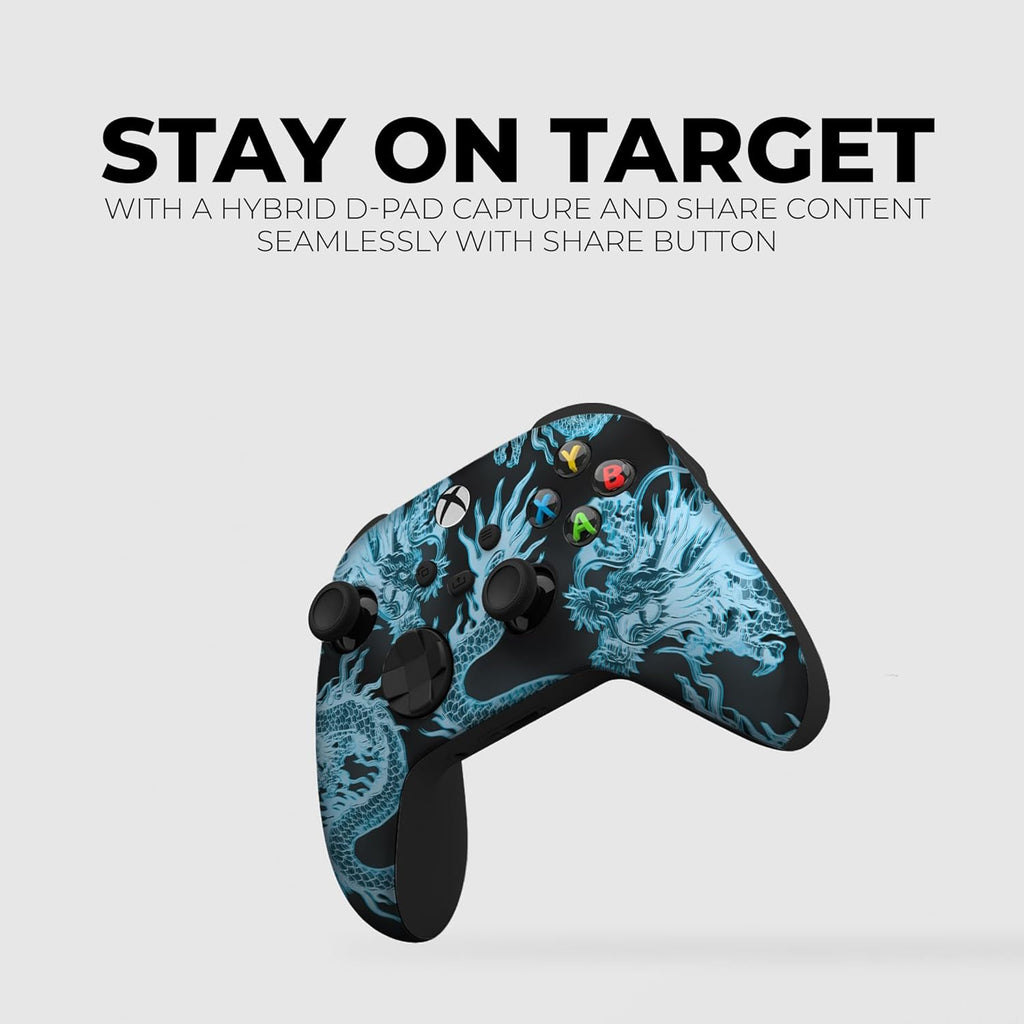 DreamController Neon Dragonns Custom X-box Controller Wireless compatible with X-box One/Series X/S Proudly Customized in USA I Permanent HYDRODIP Print(NOT JUST A SKIN)(MODDED)