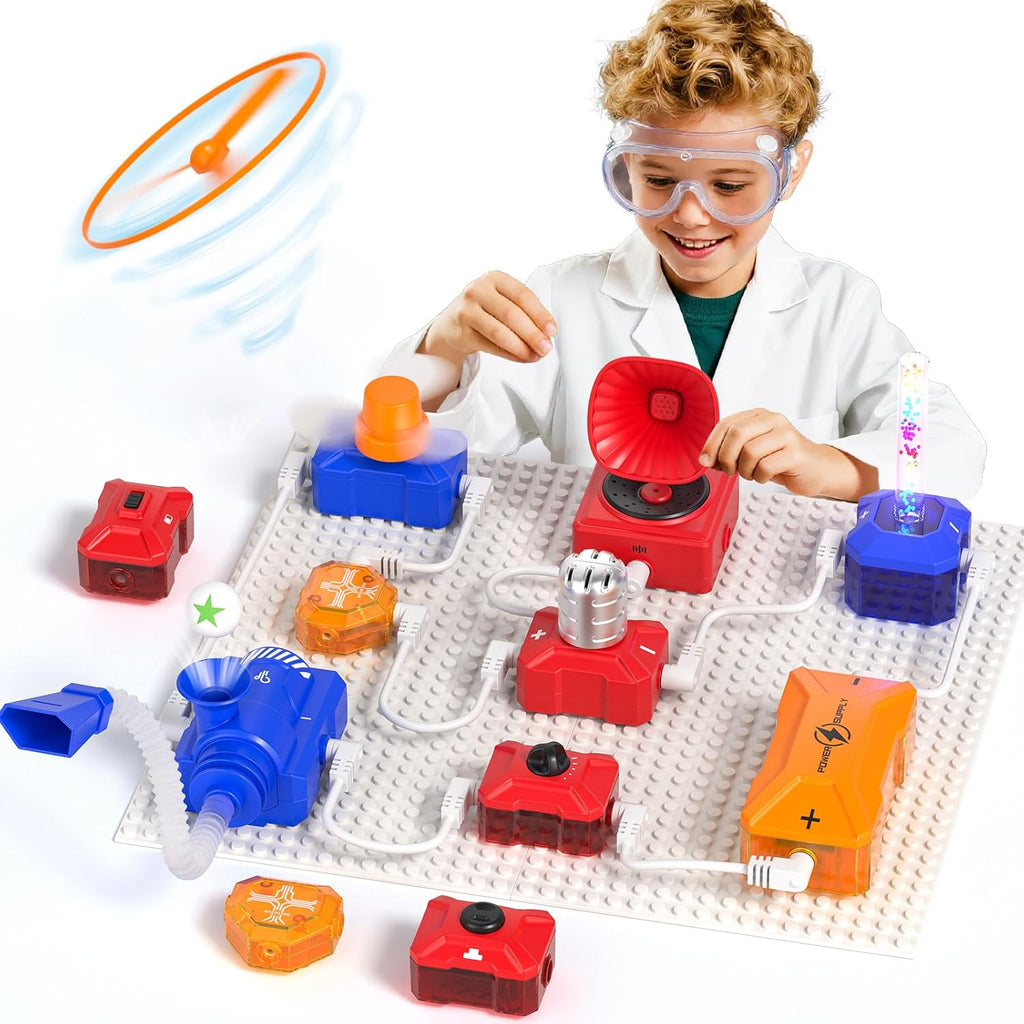 Science Kits for Kids Electronics Exploration Kit with 260+ Circuit Projects, Physics Experiments Circuit Board STEM Educational Toy for Boys Girls Ages 3 4 5 6 7 8 9 10 11 12+