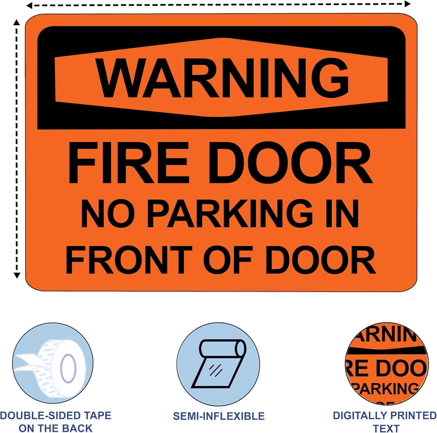 Notice Keep Door Closed Unless Loading or Unloading Sign - ADA Compliant Digitally Printed Text Wall Signs – Loading Docks Delivery Zone Safety Security Sign - Vinyl – 7” x 10”