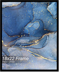 18x22 Picture Frame, Black Frame for 18 x 22 Inch Picture Poster Photo, Light Weight and High Transparent 18 by 22 Frame for Wall - 1 Pack/Black/18 x22