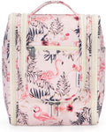 Narwey Small Hanging Toiletry Bag Women Travel Makeup Bag Organizer Toiletries Bag for Travel Size Essentials Accessories Cosmetics(Medium, Beige Bird)