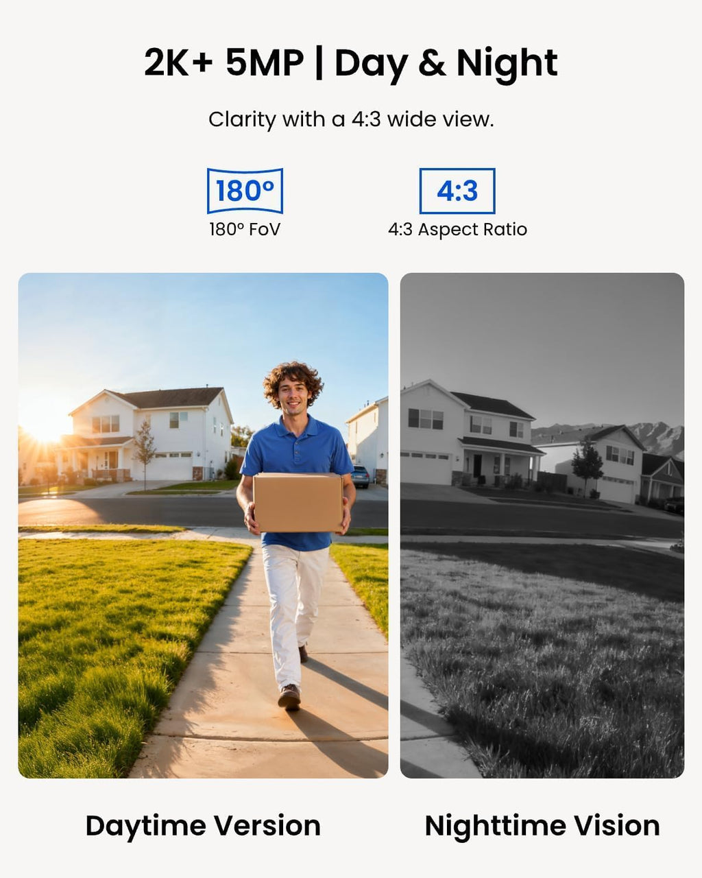 REOLINK Video Doorbell PoE Camera – 2K IP Security Camera Outdoor with Chime V2, 4:3 Aspect Ratio, 180 Degree Diagonal, 2-Way Talk, Plug & Play, Secured Local Storage, No Monthly Fee