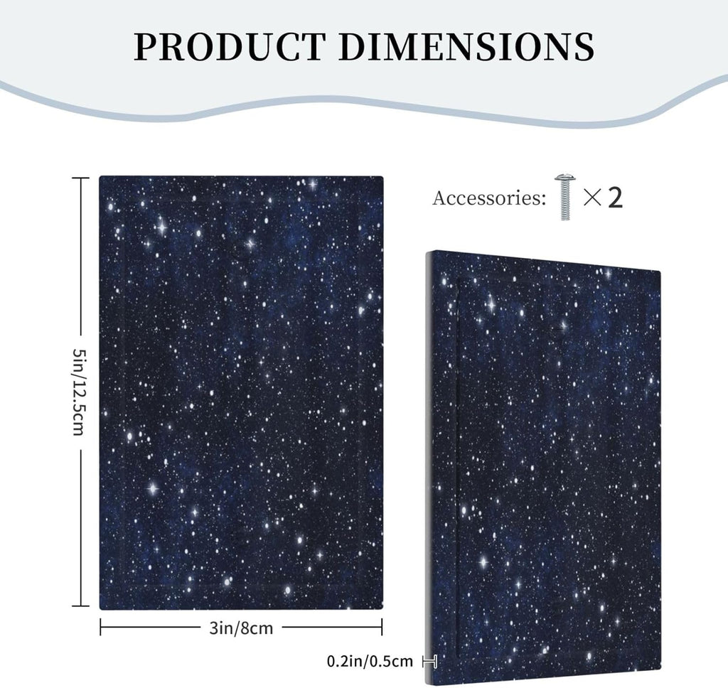 Decorative Light Switch Plate Covers Night Sky Star Cosmic Starry Fantasy Galaxy 1 Gang No Device Single Blank Outlet Covers Wall Plate Light Switch Cover Plate for Bedroom Home Decor