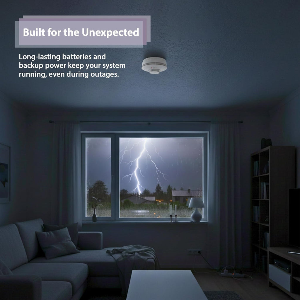 Bellman & Symfon Safe Fire Alerting Solution – Smoke Detector for Hard of Hearing - Wireless Smart Home Safety Alarm Includes Smoke Transmitter, Alarm Clock Receiver with Guiding Night Light